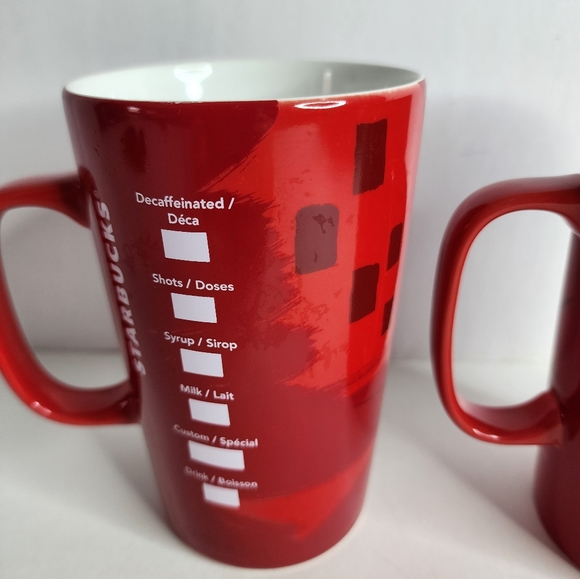 Starbucks Siren logo Christmas ceramic coffee mugs 16oz - Picture 5 of 11